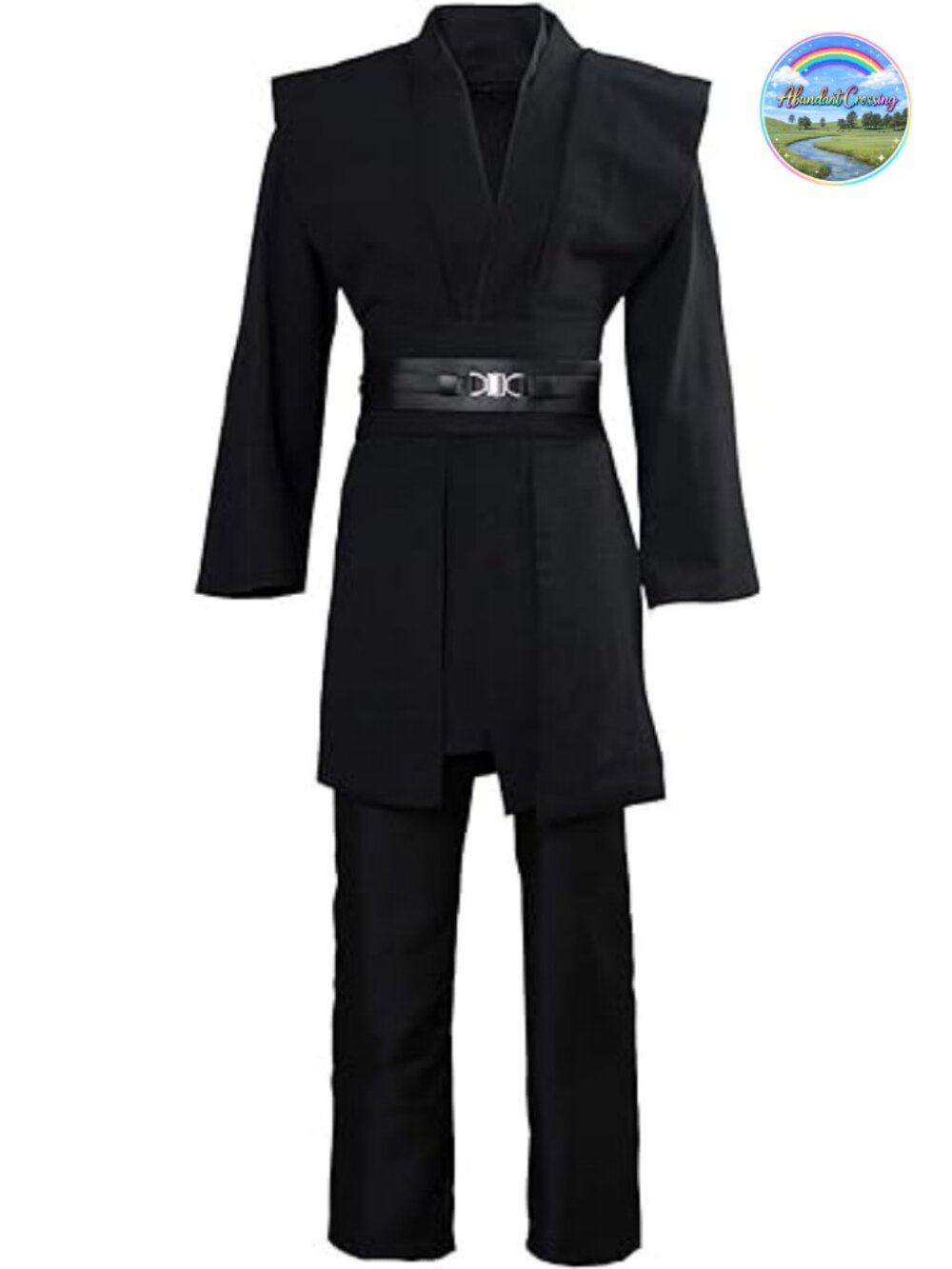 Men Tunic Robe Knight Cosplay Costume Set with Tabard Belts Pants